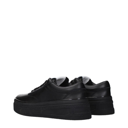 Jil Sander Sneaker aus Leder in Schwarz