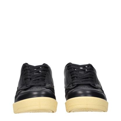 Jil Sander Sneaker aus Leder in Schwarz