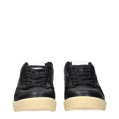 Jil Sander Sneaker aus Leder in Schwarz