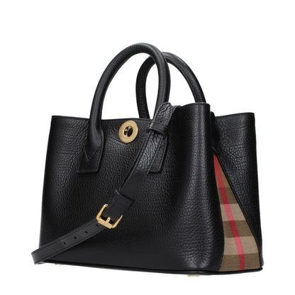 Burberry Handtasche aus Leder in Schwarz
