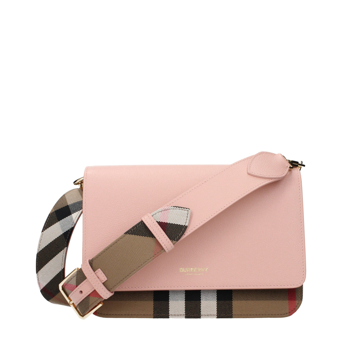 Burberry Umhängetasche aus Leder in Rosa
