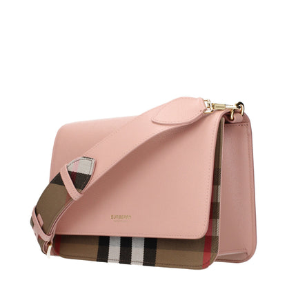 Burberry Umhängetasche aus Leder in Rosa