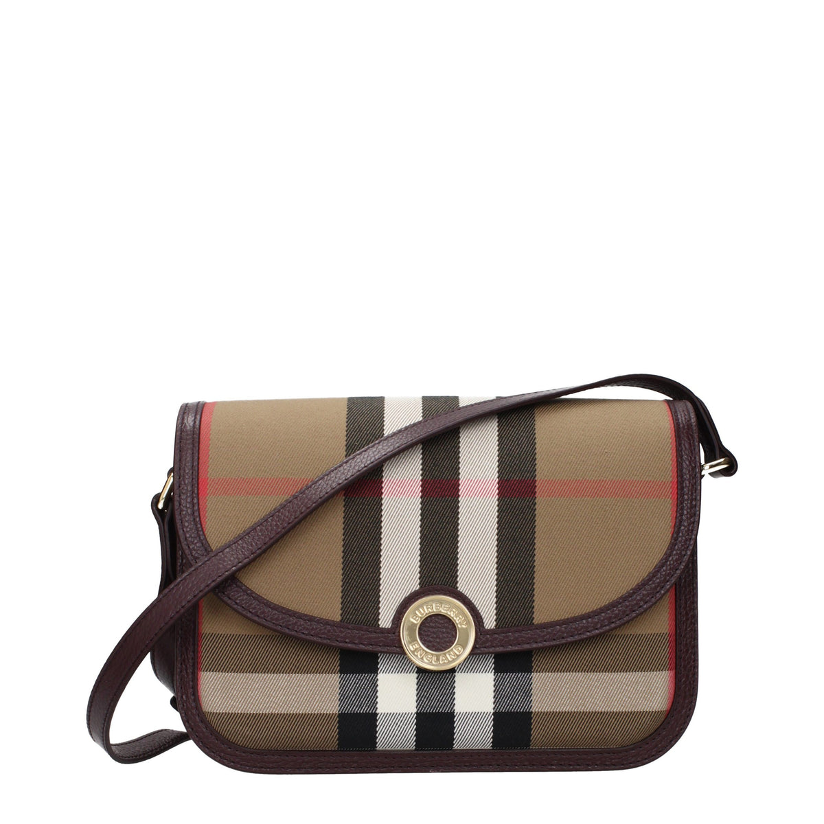 Burberry Umhängetasche aus Stoff in Braun