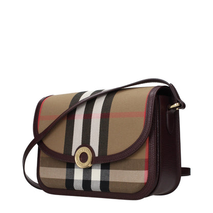 Burberry Umhängetasche aus Stoff in Braun