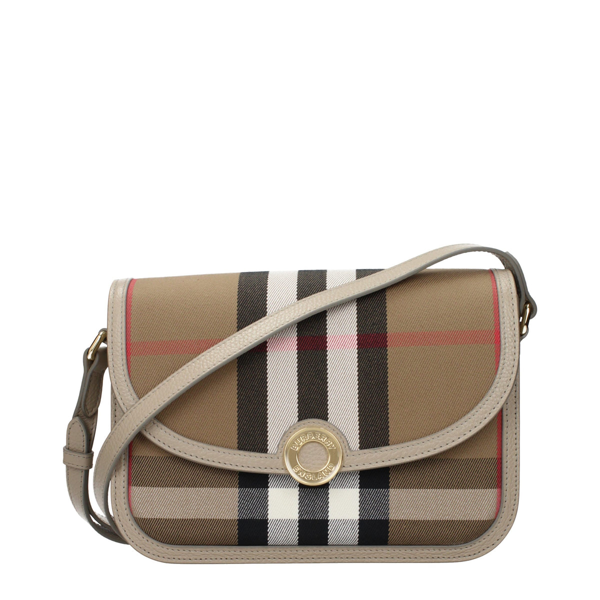 Burberry Umhängetasche aus Stoff in Braun