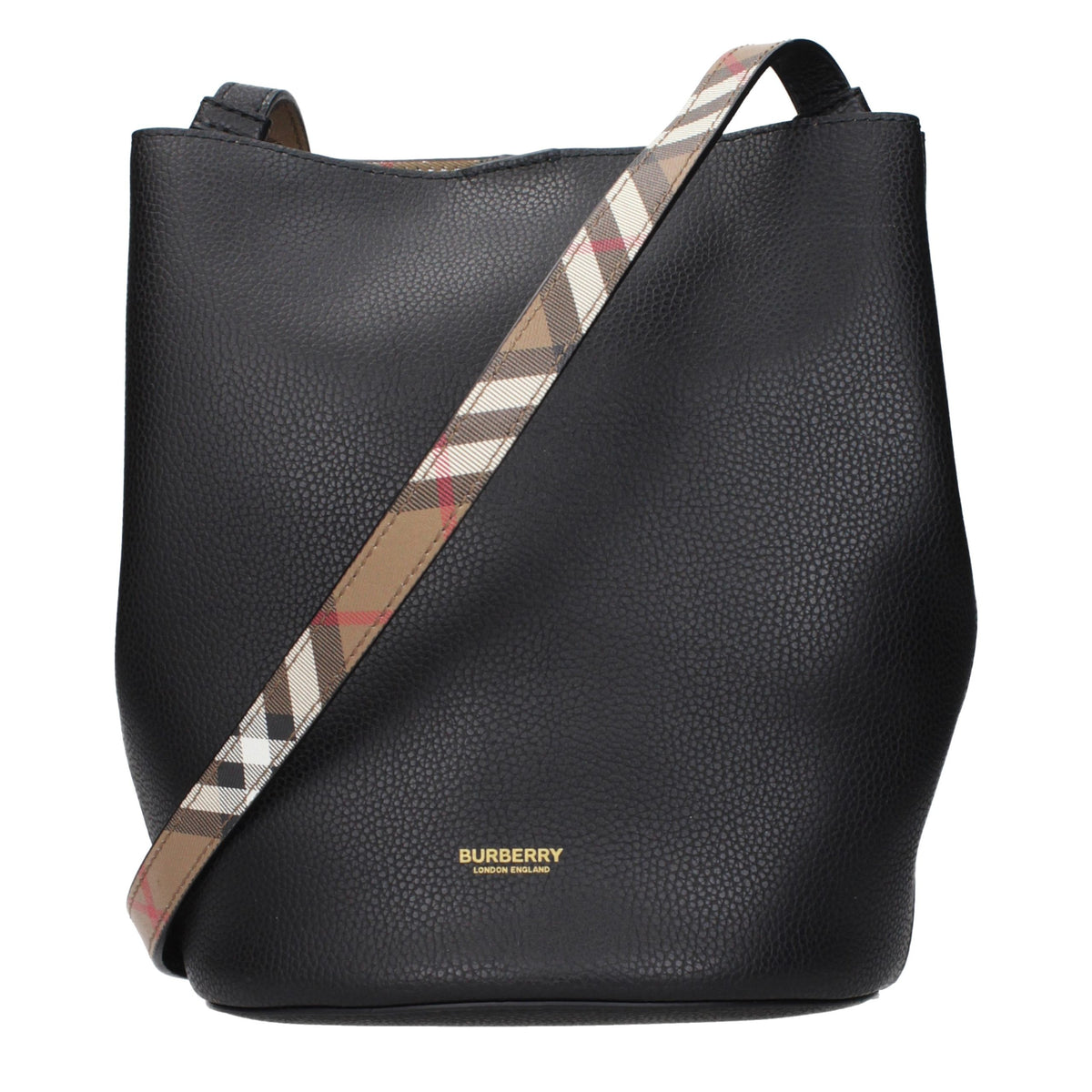 Burberry Umhängetasche aus Leder in Schwarz