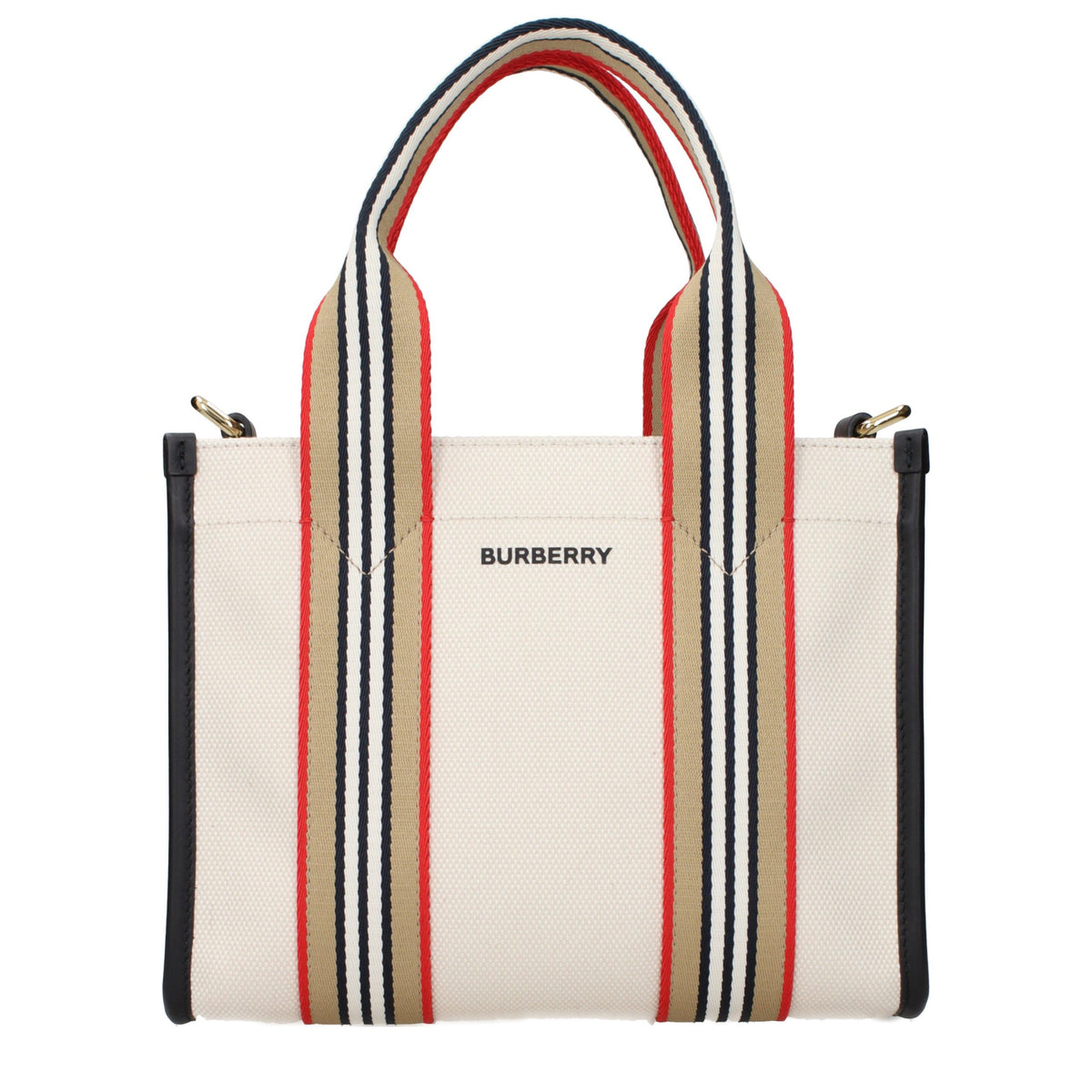 Burberry Handtasche aus Stoff in Beige