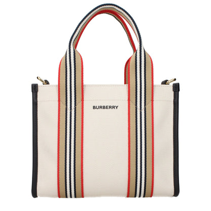 Burberry Handtasche aus Stoff in Beige