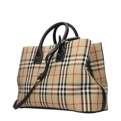 Burberry Handtasche aus Stoff in Beige