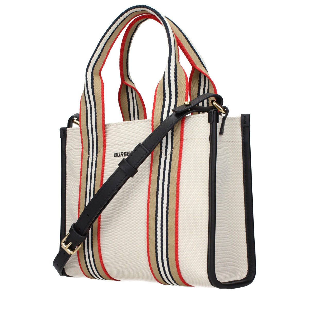Burberry Handtasche aus Stoff in Beige