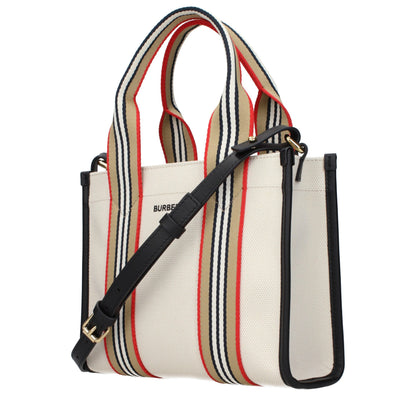 Burberry Handtasche aus Stoff in Beige