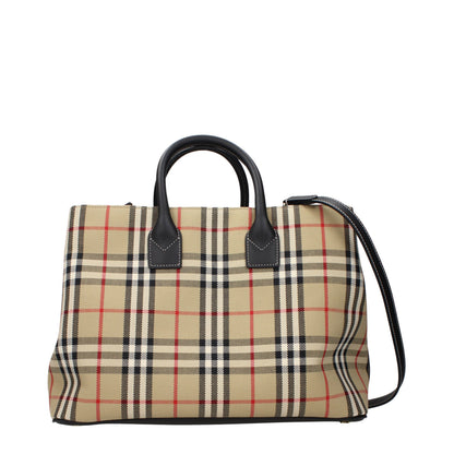 Burberry Handtasche aus Stoff in Beige