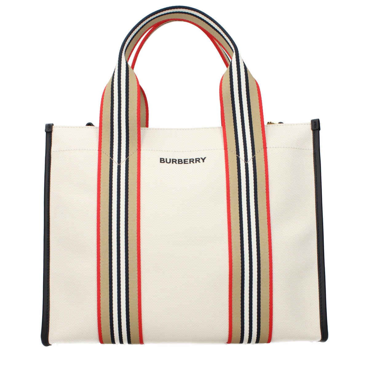 Burberry Handtasche aus Stoff in Beige