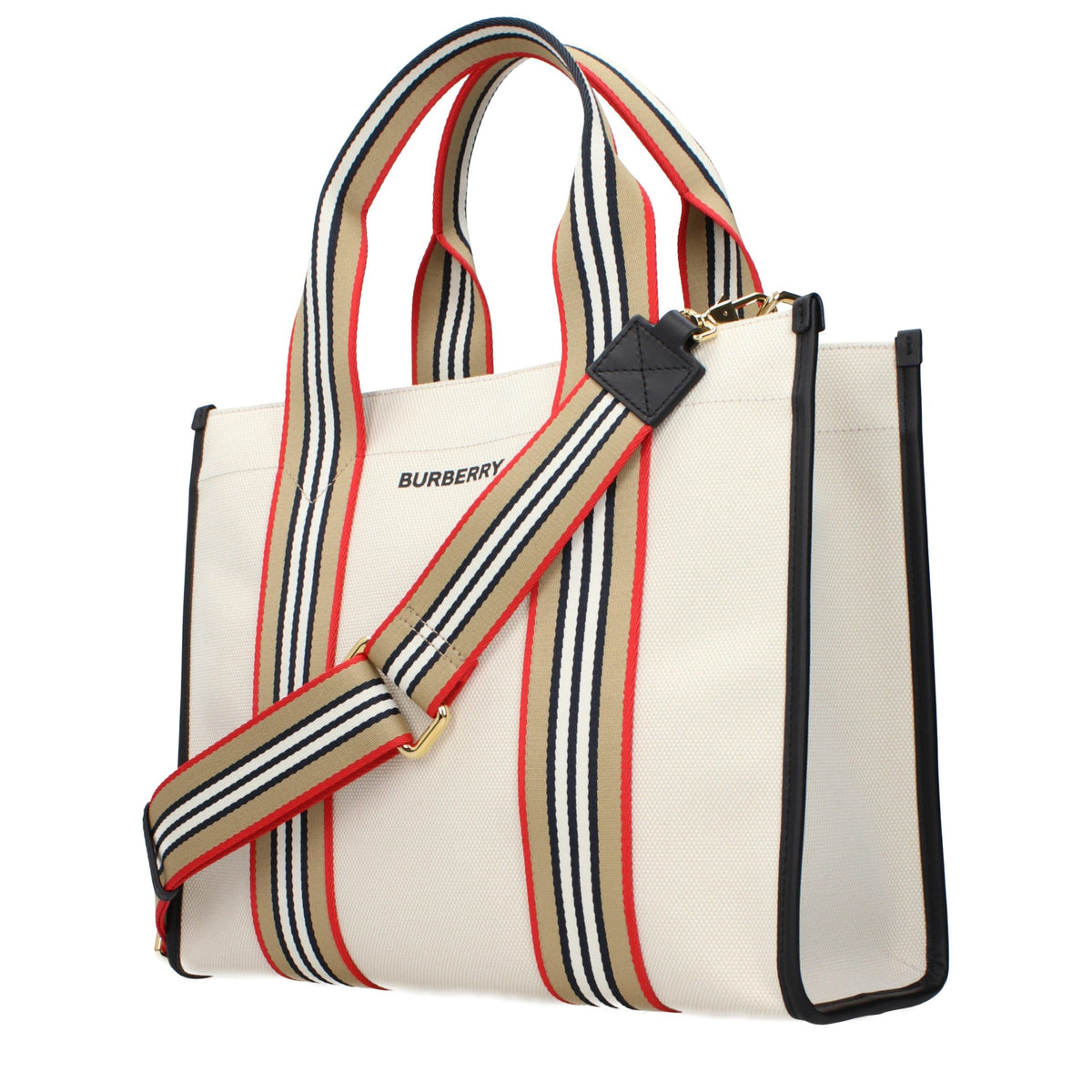 Burberry Handtasche aus Stoff in Beige