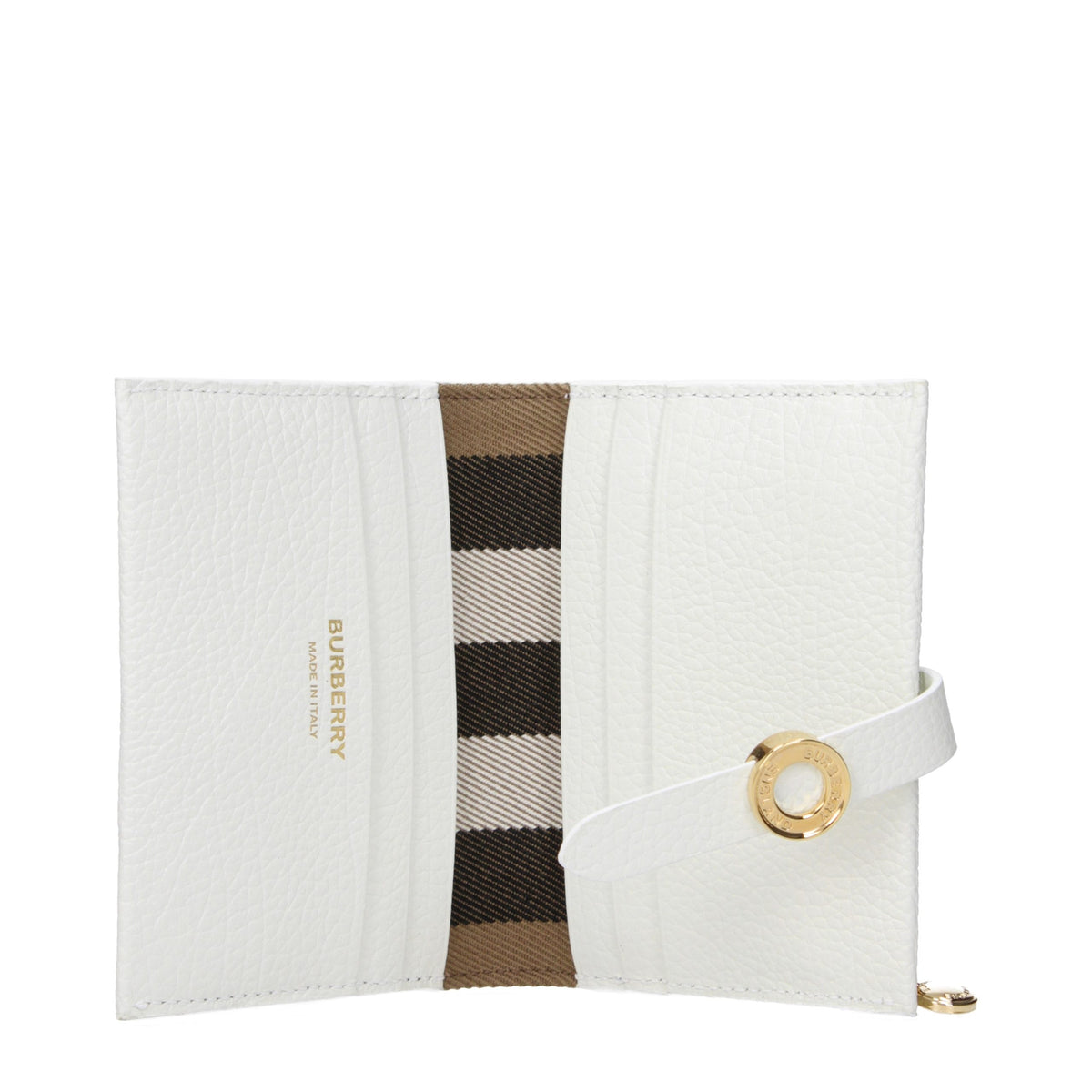 Burberry Geldbörse aus Leder in Weiß