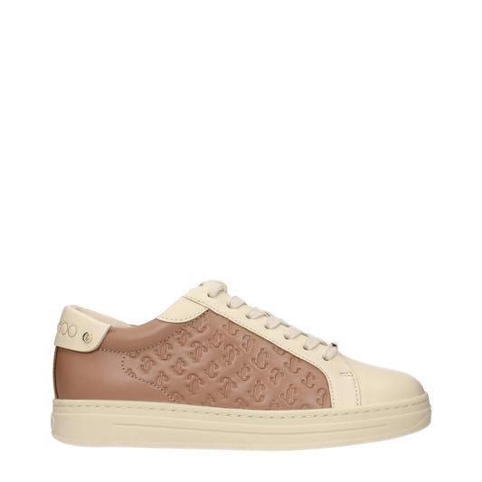 Jimmy Choo Sneaker aus Leder in Beige