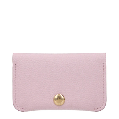 Burberry Kartenhalter aus Leder in Rosa
