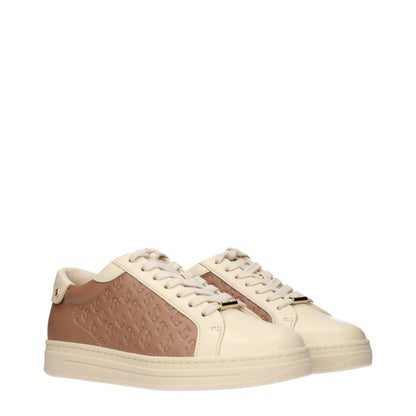 Jimmy Choo Sneaker aus Leder in Beige