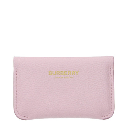 Burberry Kartenhalter aus Leder in Rosa