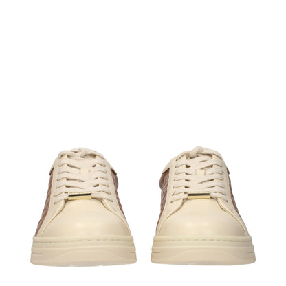 Jimmy Choo Sneaker aus Leder in Beige