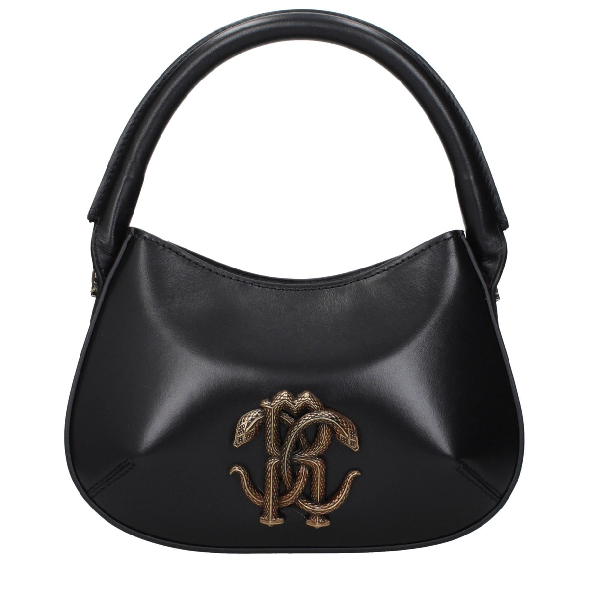Roberto Cavalli Handtasche aus Leder in Schwarz