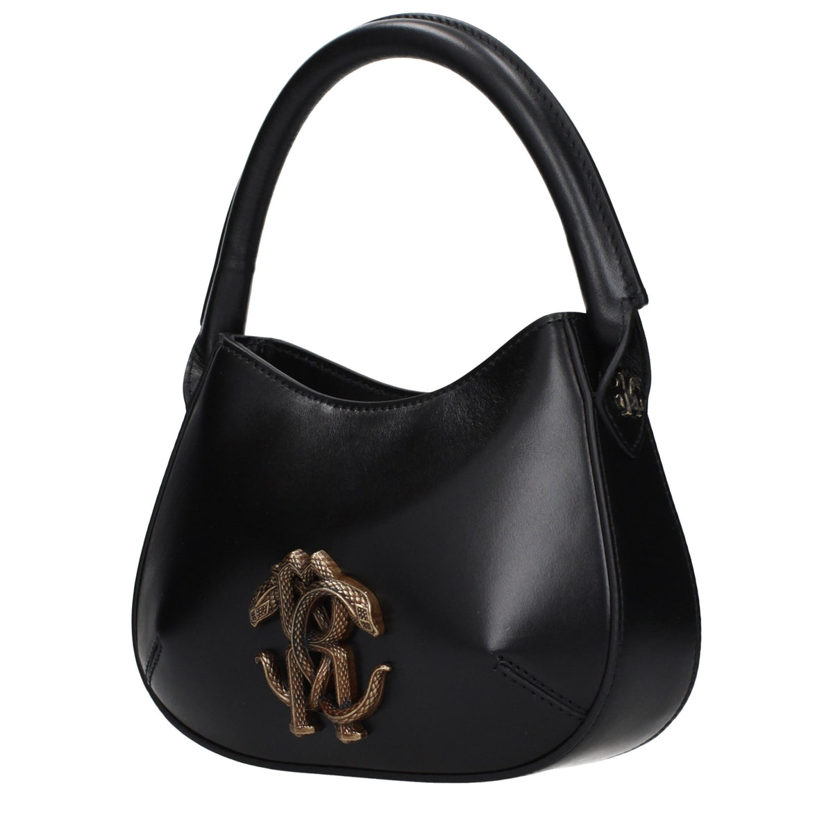 Roberto Cavalli Handtasche aus Leder in Schwarz