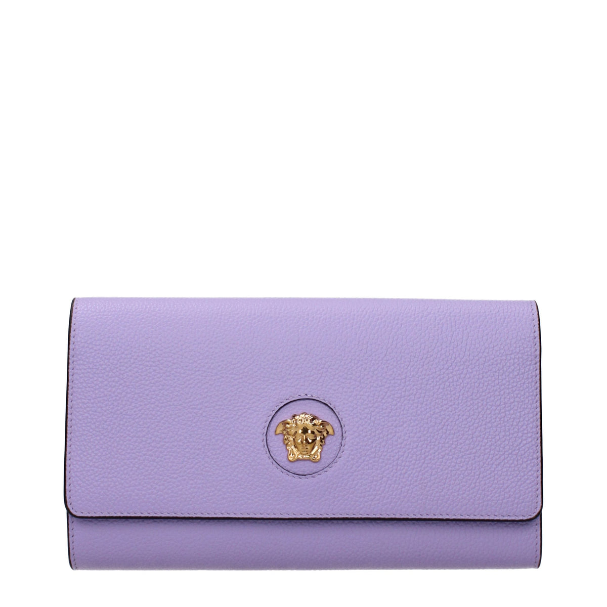 Versace Clutch aus Leder in Violett