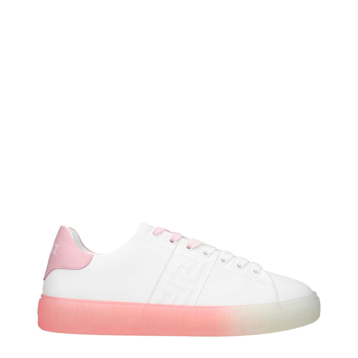 Versace Sneaker aus Leder in Weiß