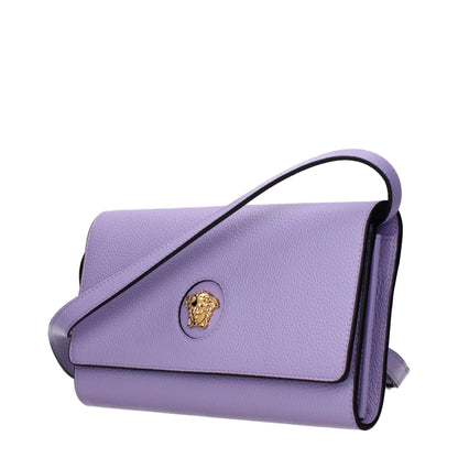 Versace Clutch aus Leder in Violett