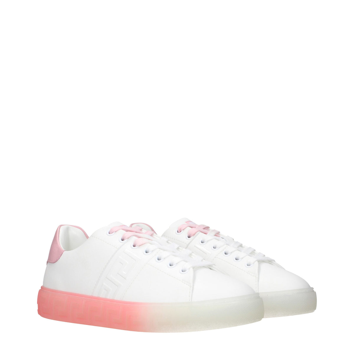 Versace Sneaker aus Leder in Weiß