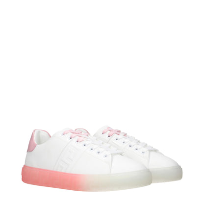 Versace Sneaker aus Leder in Weiß