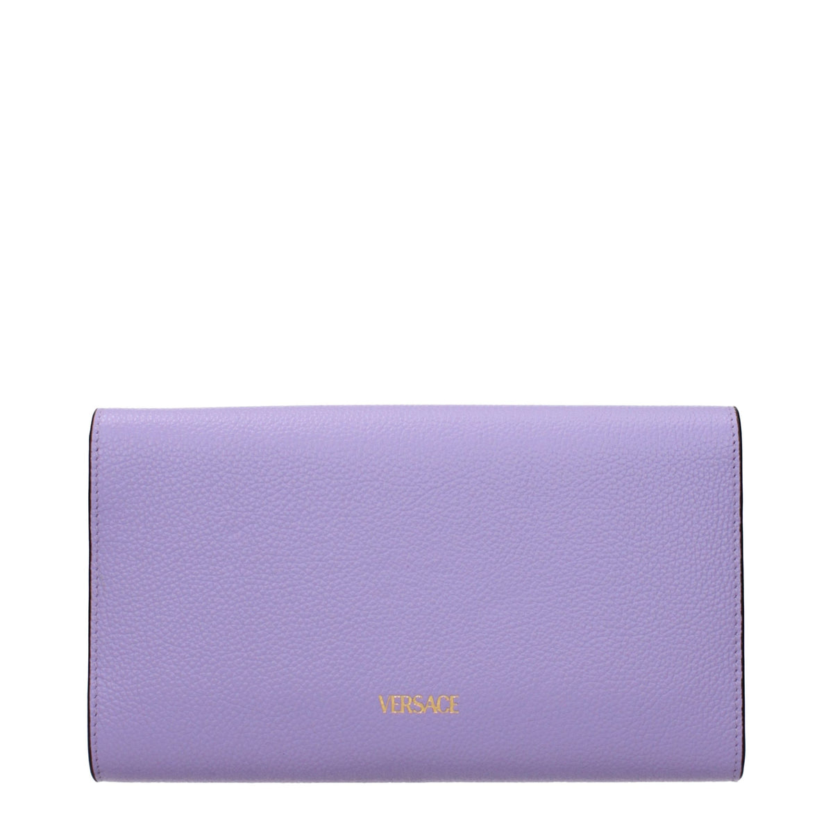 Versace Clutch aus Leder in Violett
