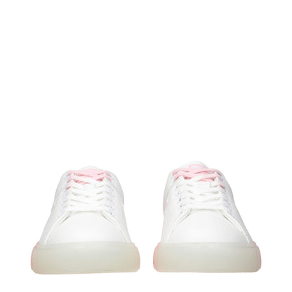Versace Sneaker aus Leder in Weiß