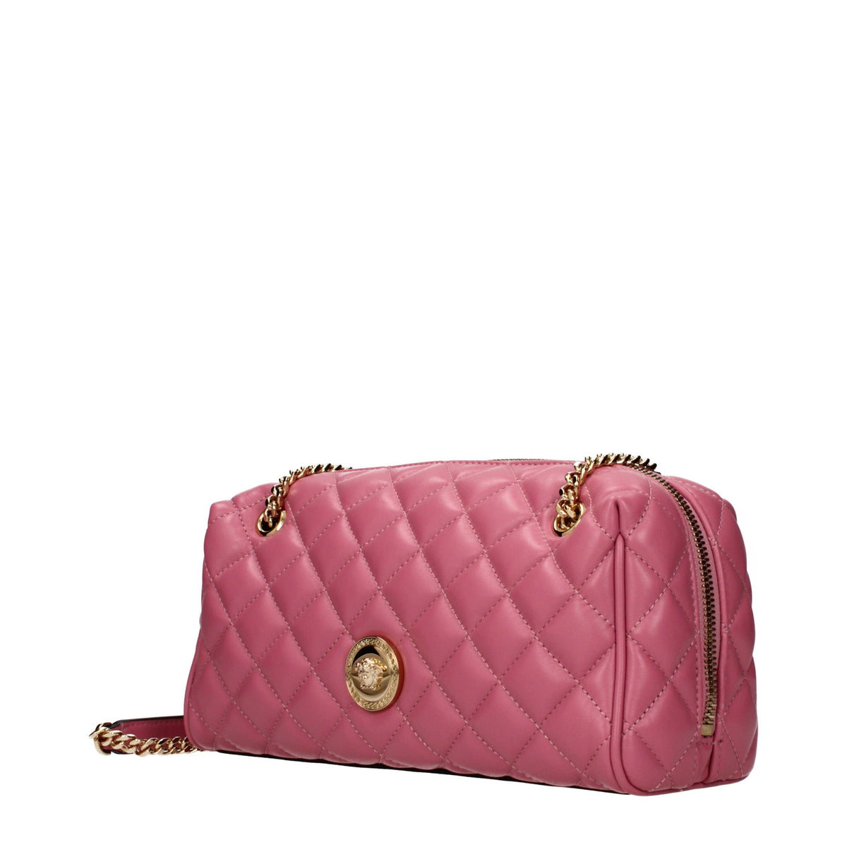Versace Schultertasche aus Leder in Rosa