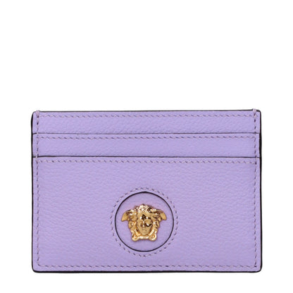 Versace Kartenhalter aus Leder in Violett