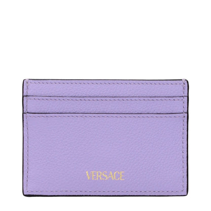 Versace Kartenhalter aus Leder in Violett