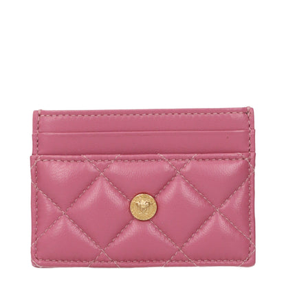 Versace Kartenhalter aus Leder in Rosa