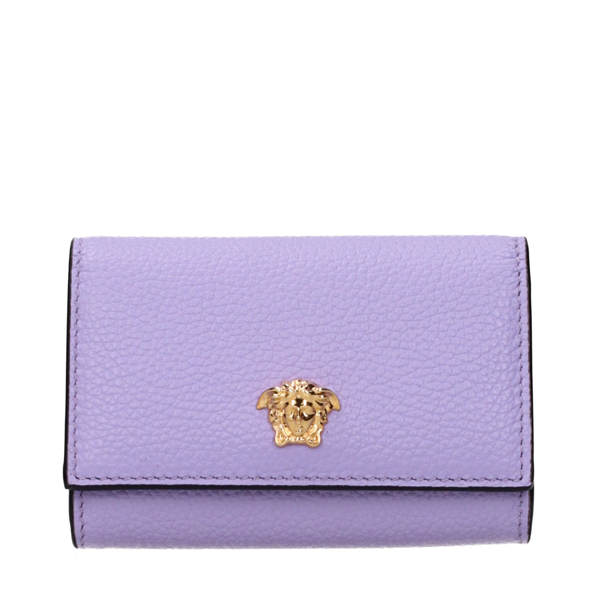 Versace Geldbörse aus Leder in Violett