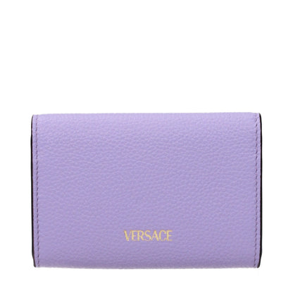Versace Geldbörse aus Leder in Violett