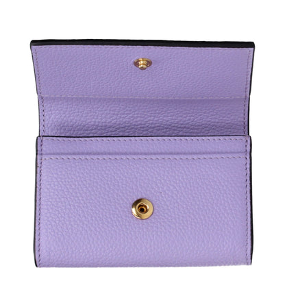 Versace Geldbörse aus Leder in Violett
