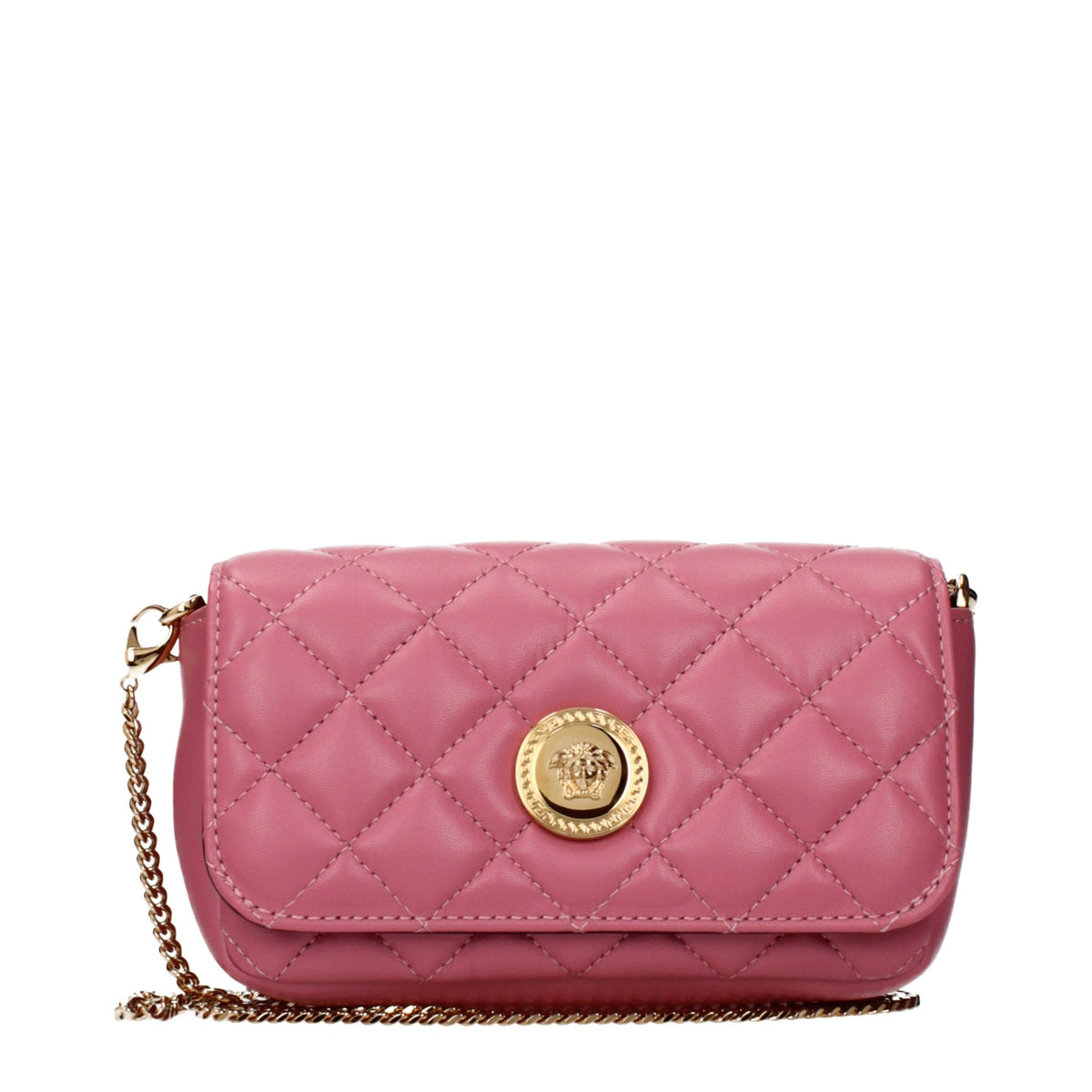 Versace Umhängetasche aus Leder in Rosa
