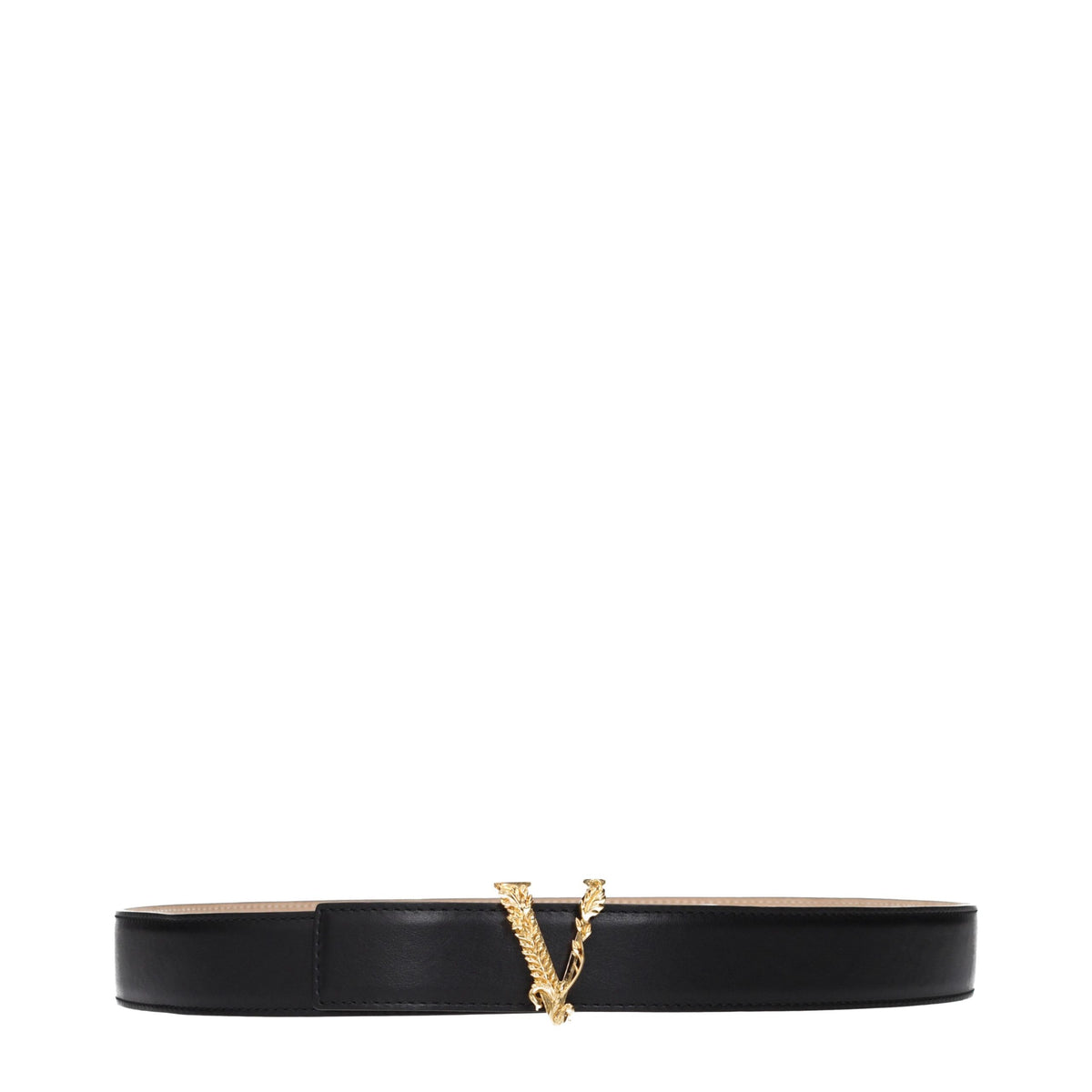 Versace Gürtel aus Leder in Schwarz