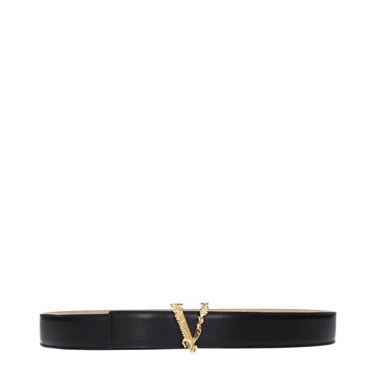 Versace Gürtel aus Leder in Schwarz
