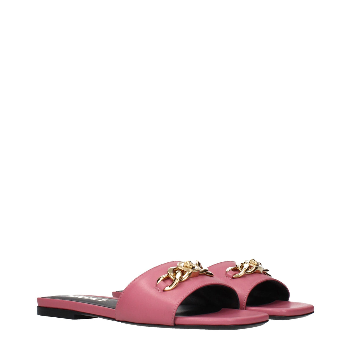 Versace Sandalen aus Leder in Rosa