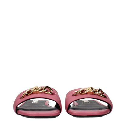 Versace Sandalen aus Leder in Rosa