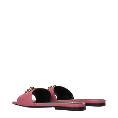 Versace Sandalen aus Leder in Rosa