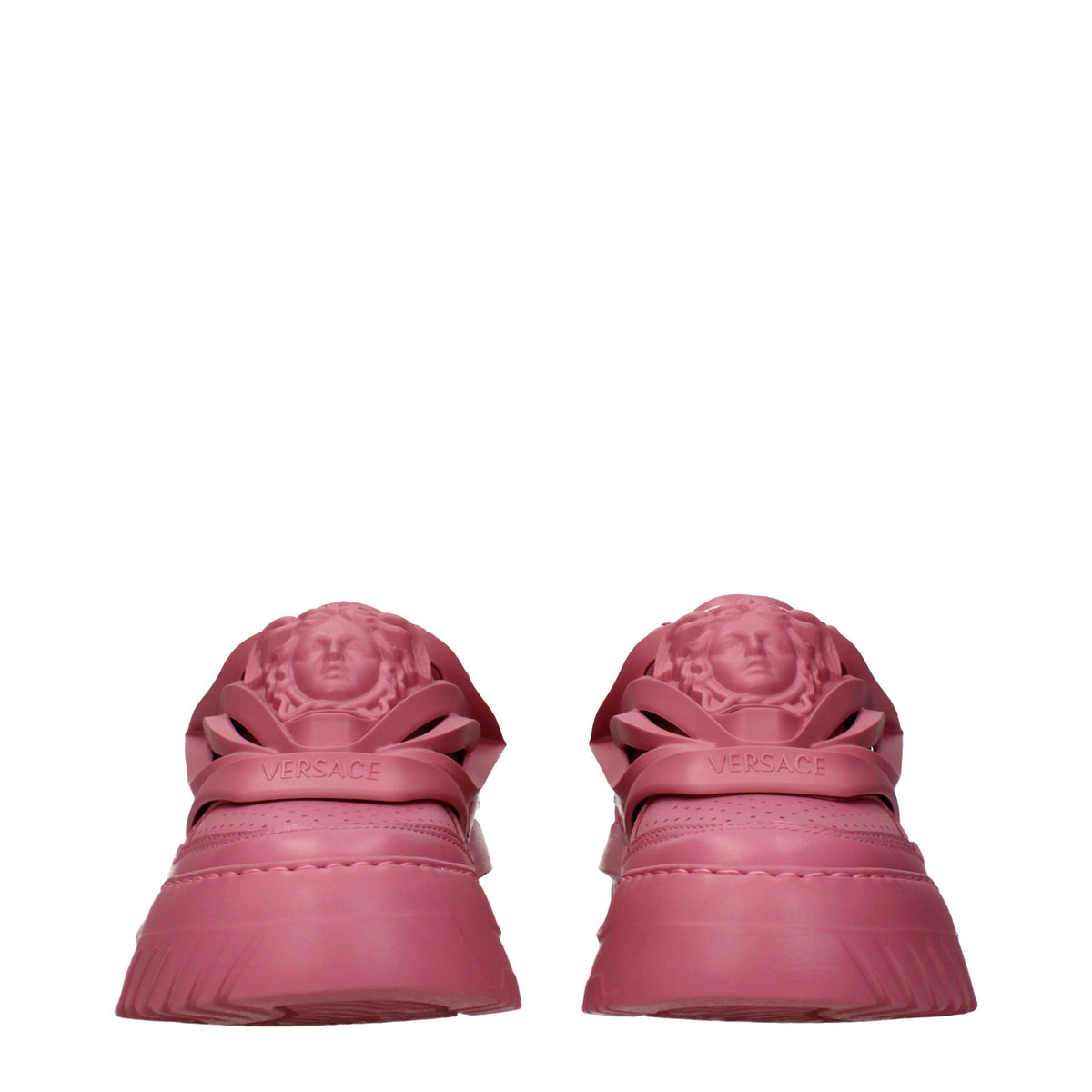 Versace Sneaker aus Leder in Rosa