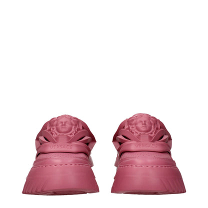 Versace Sneaker aus Leder in Rosa