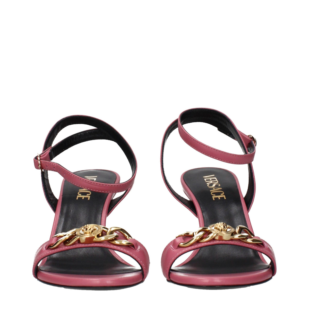 Versace Pumps aus Leder in Rosa