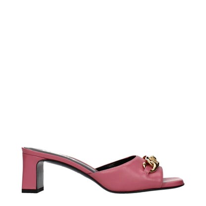 Versace Sandalen aus Leder in Rosa
